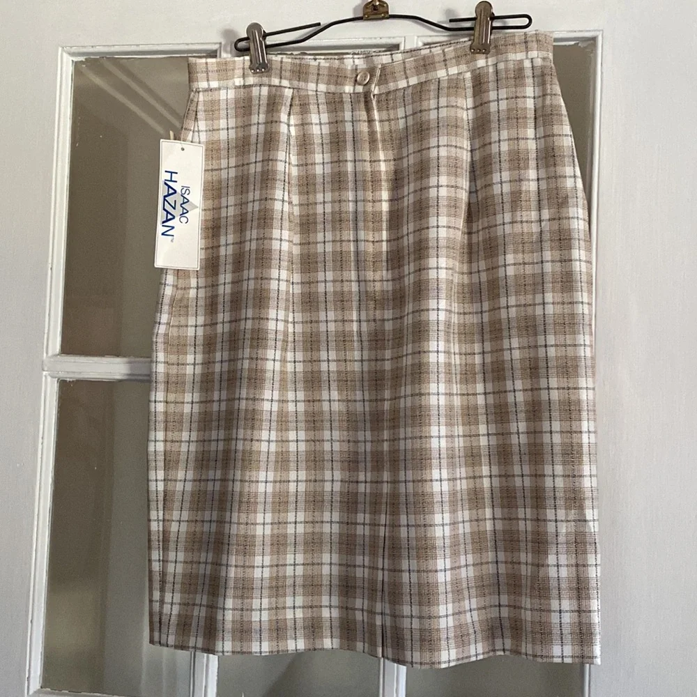 Vintage 80s plaid pencil skirt - NWT - Picture 4 of 5